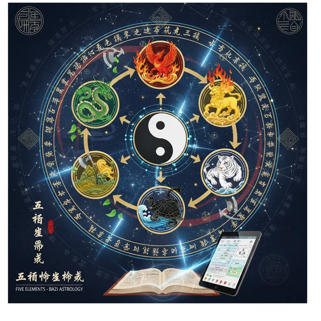 八字命宮查詢 - 五行相生相剋