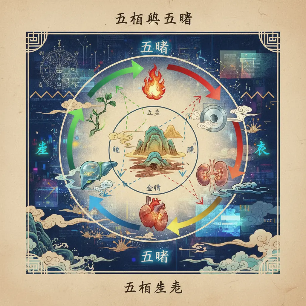 五行生剋 - 五行與五臟