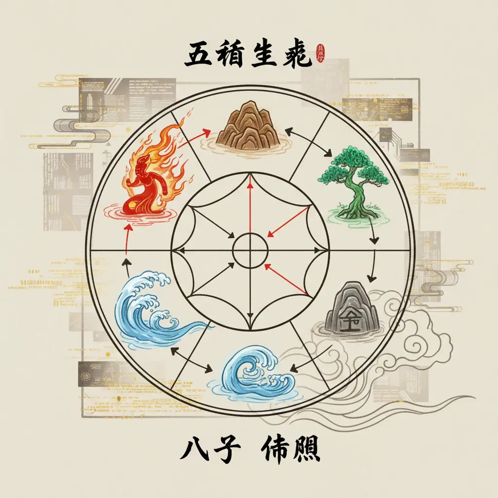 八字 命盤 - 五行生剋