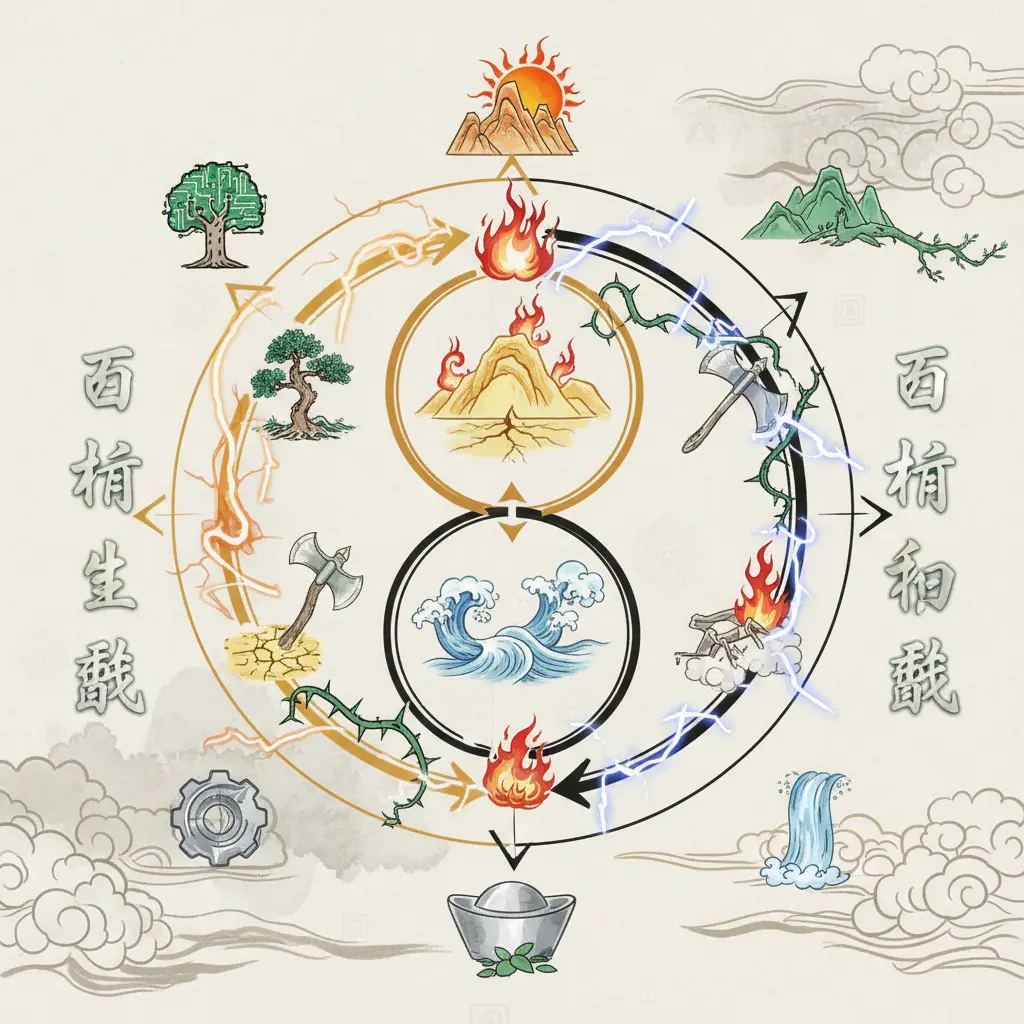 五行生剋 - 五行相剋